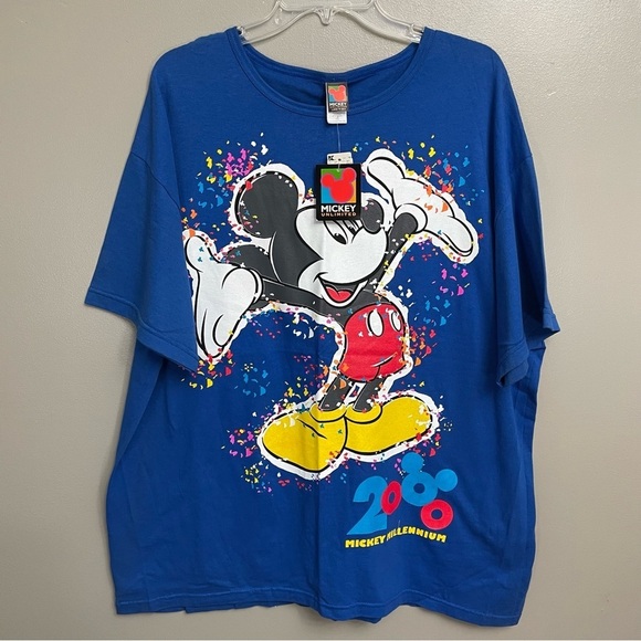 VTG Mickey Unlimited Mickey Mouse Disney Land ‘N Sea Graphic T-Shirt 1X - Picture 1 of 10